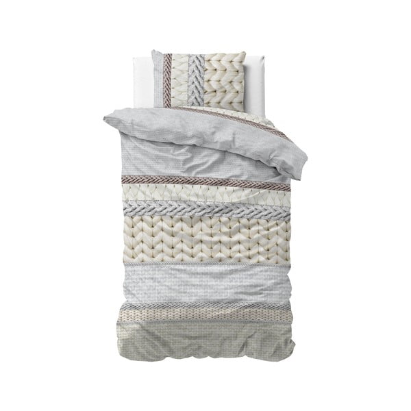 Flaneļa gultasveļa Dreamhouse Knitty, 140 x 220 cm