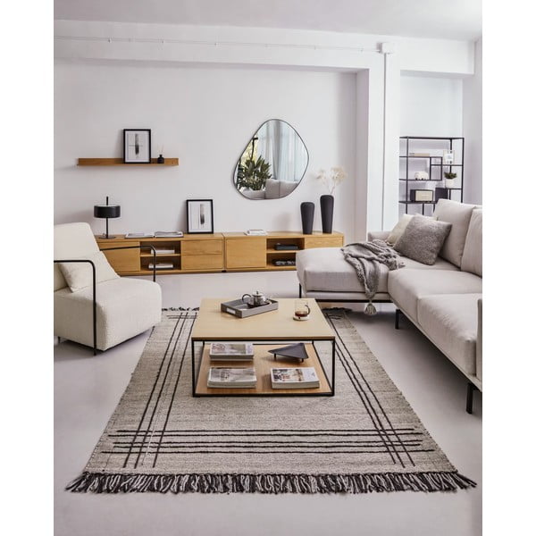 Gaiši brūns vilnas paklājs 160x230 cm Eneo – Kave Home-image-2