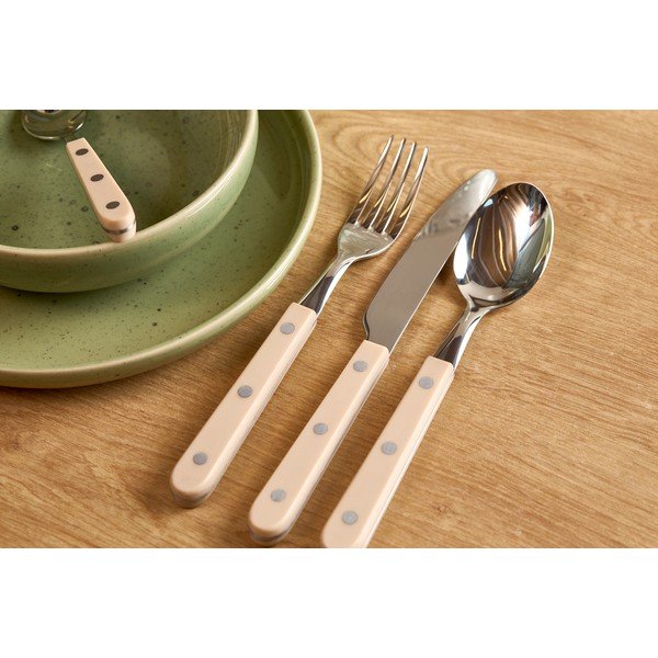 Bēšs/sudraba krāsas nerūsējošā tērauda galda piederumi (16 gab.) 4 personām Sierra – Salt&Pepper-image-2