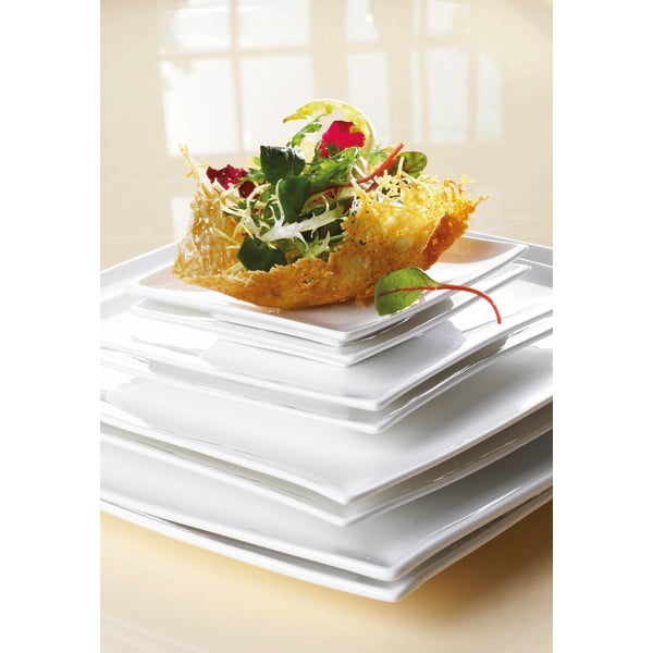 Balta porcelāna dziļais šķīvis Maxwell & Williams East Meets West, 21,5 x 21,5 cm-image-4