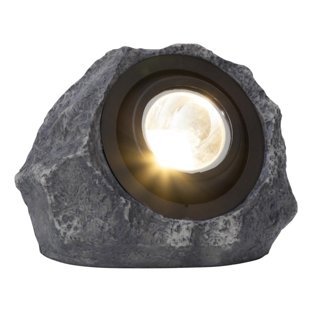 Āra akmens ar LED gaismu un saules baterijām Star Trading Rocky, augstums 16 cm