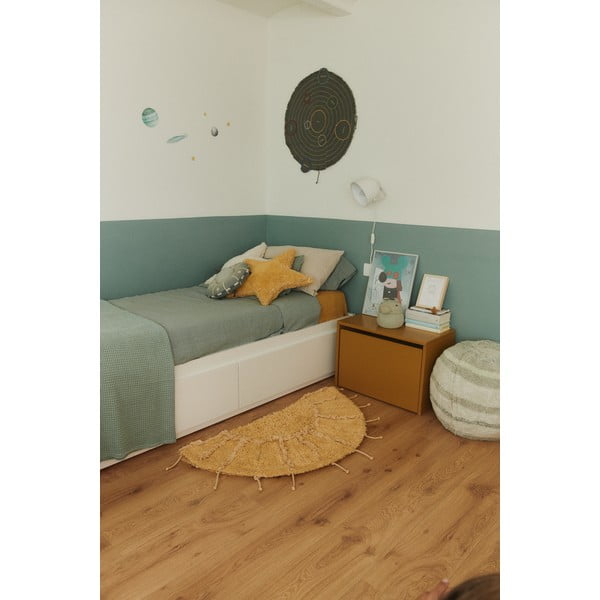 Sinepju dzeltens mazgājams/ar rokām darināts kokvilnas apaļš paklājs ø 100 cm Solar Multishape – Lorena Canals-image-1