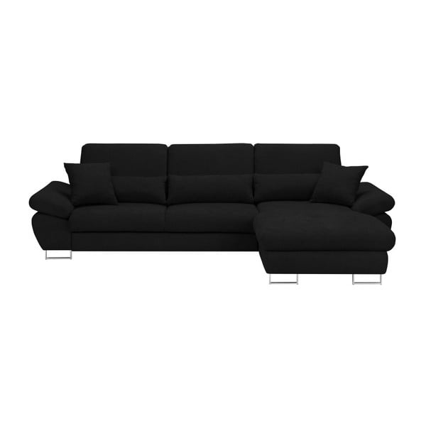 Melns Windsor & Co Dīvāni Pi dīvāns, labais stūris