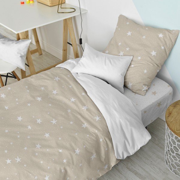 Vienguļamā kokvilnas bērnu gultas veļa 140x200 cm Little star – Happy Friday-image-1