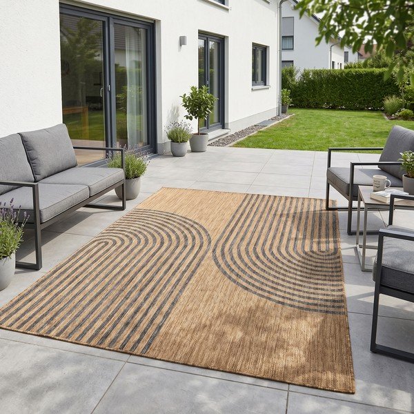 Melns/brūns iekštelpu un āra paklājs 200x290 cm Mira 1453 – Ayyildiz Carpets-image-1