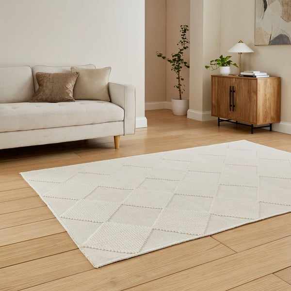 Krēmkrāsas mazgājams paklājs 160x230 cm Lyna Cream – Think Rugs-image-2