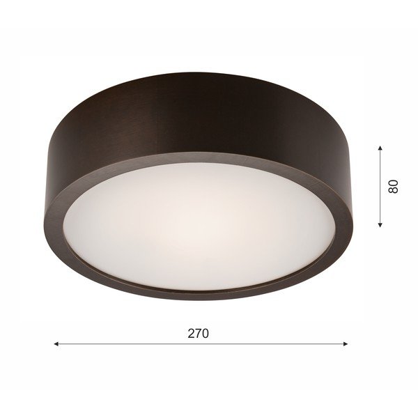 Tumši brūna griestu lampa no stikla ø 27 cm Eveline – LAMKUR-image-4