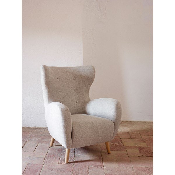 Bēšs atpūtas krēsls ar atzveltni Patio – Kave Home-image-2