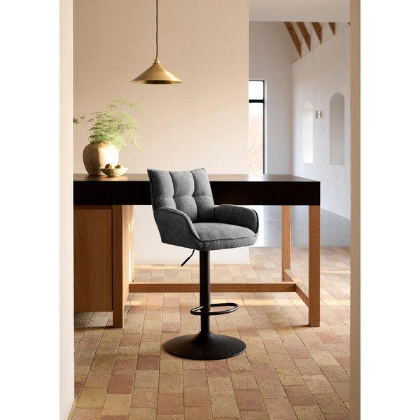 Pelēki ar regulējamu augstumu bāra krēsli (2 gab.) Marilla – Unique Furniture-image-1