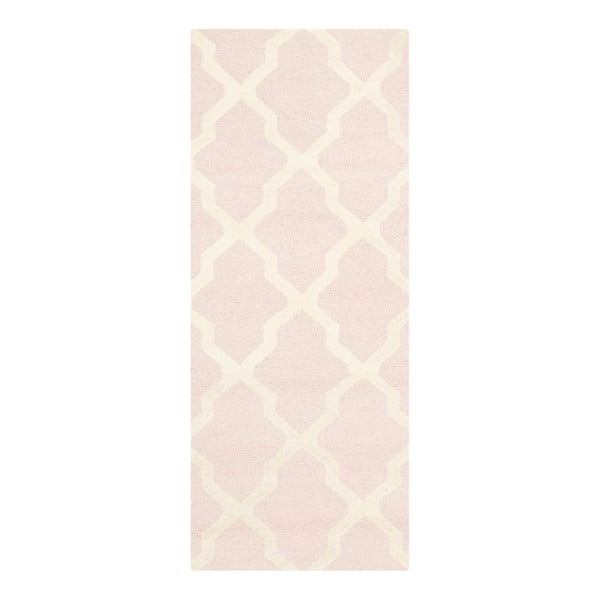 Vilnas paklājs Safavieh Ava Baby Pink, 243 x 76 cm