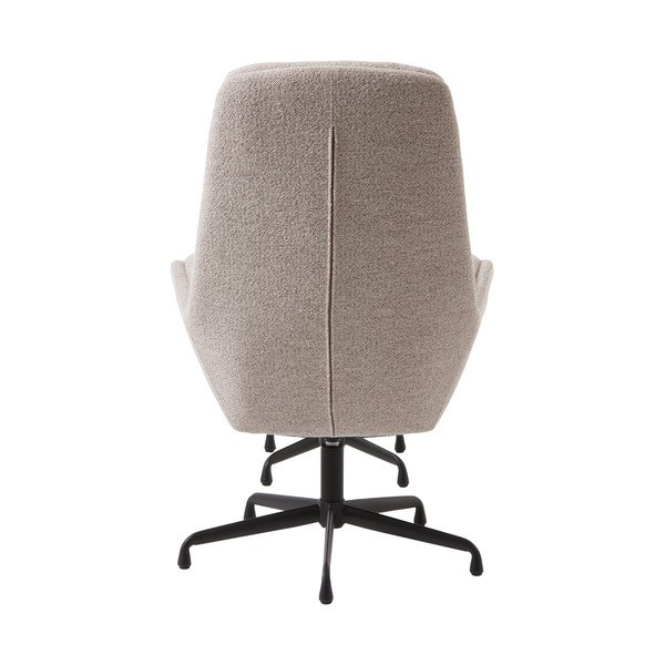 Gaiši pelēks relaksējošs atpūtas krēsls ar kāju balstu no buklē auduma Sifton – Unique Furniture-image-3