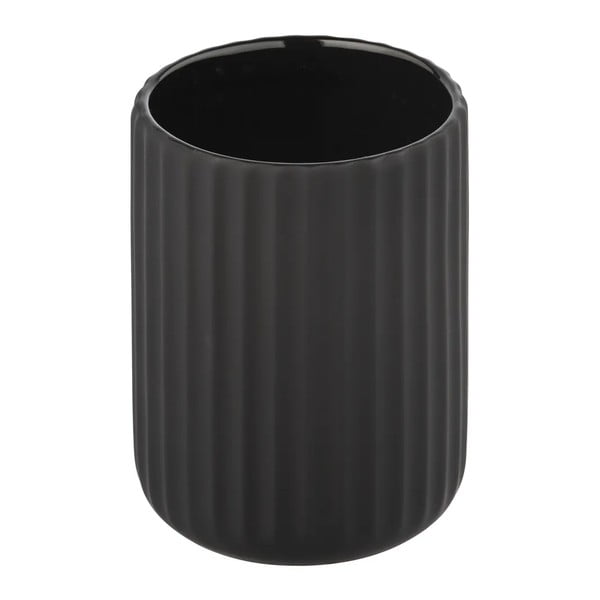 Matēti melns keramikas vannas istabas piederumu komplekts Belluno – Wenko-image-3