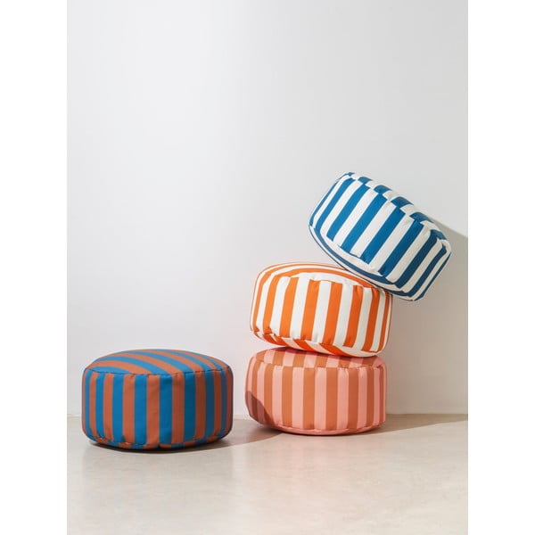 Rozā/brūns pufs Stripes – Really Nice Things-image-1