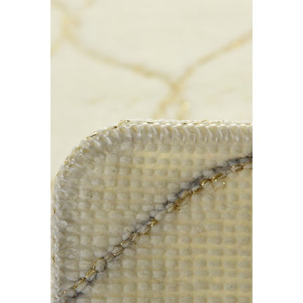 2 bēšu taisnstūra formas vannas paklājiņu komplekts Foutastic Wave-image-4