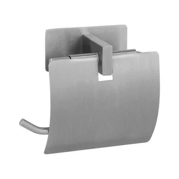 Matētas sudraba krāsas nerūsējošā tērauda pašlīmējošs tualetes papīra turētājs Genova – Wenko-image-2