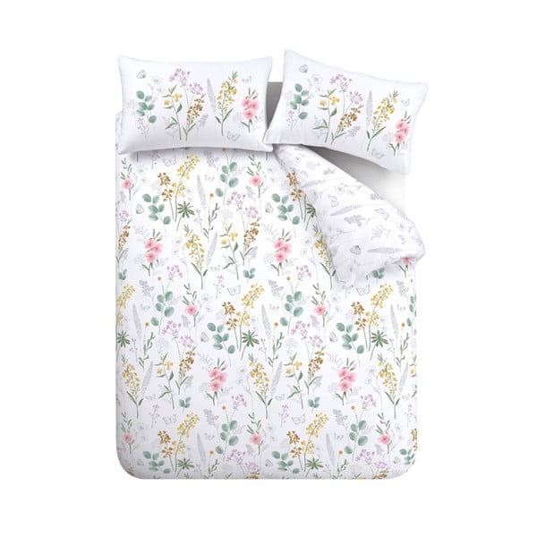 Balta vienguļamā gultas veļa 135x200 cm Emilia Floral – Catherine Lansfield-image-2