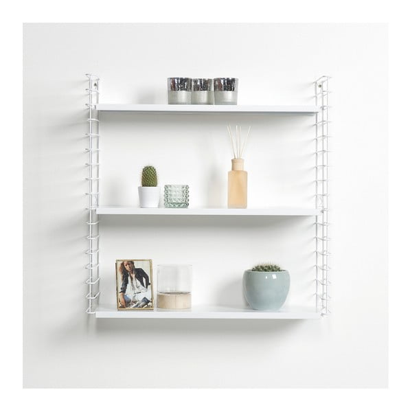 3 līmeņu plaukts ar baltiem plauktiem Metaltex Libro, garums 70 cm-image-1