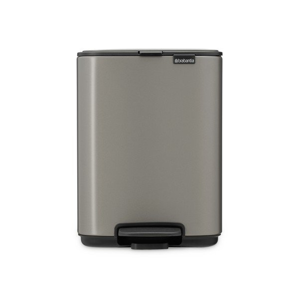 Pelēka tērauda atkritumu tvertne ar pedāli 4 l Bo – Brabantia-image-4