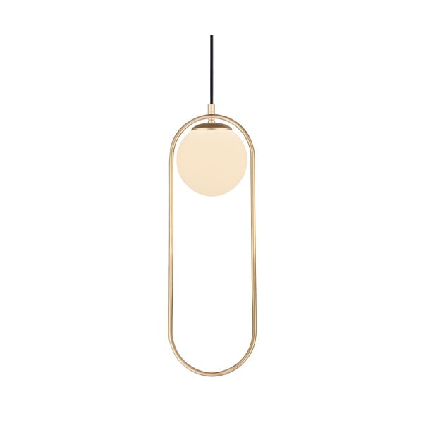 Zelta krāsas piekaramā lampa ar stikla abažūru ø 20 cm Arch – Squid Lighting-image-2