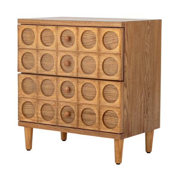 Dabīga toņa kumode ar egles koka imitāciju 56x61x35 cm Vester – Bloomingville