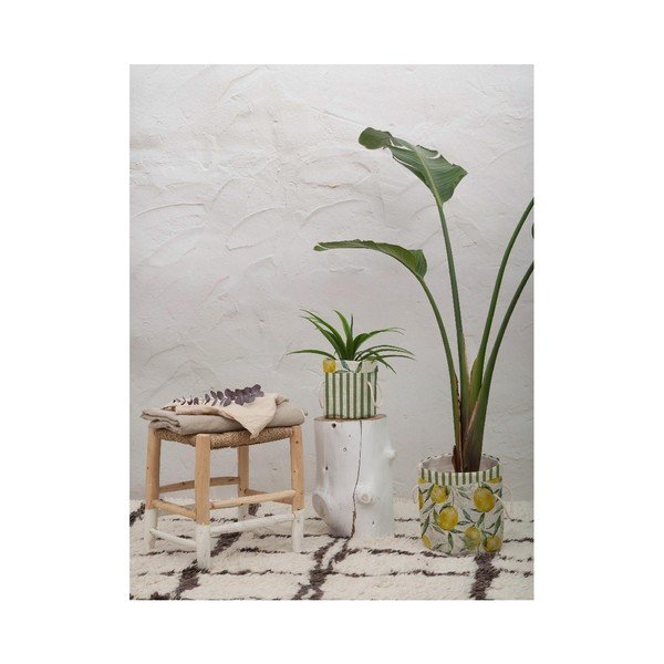 2 dekoratīvo grozu komplekts Really Nice Things Lemons and Stripes-image-1