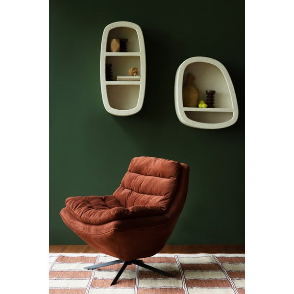 Krēmkrāsas daudzlīmeņu sienas plaukts 23 cm Veda – Dutchbone-image-1