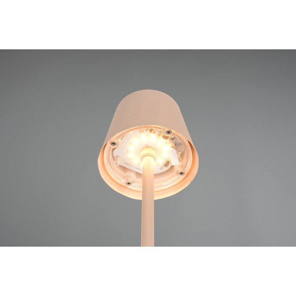 Krēmkrāsas LED galda lampa ar metāla abažūru (augstums 21 cm) Diaz – Reality-image-3