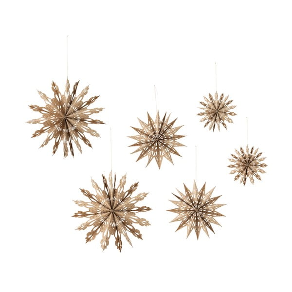 Papīra Ziemassvētku piekaramie rotājumi (6 gab.) Star – Bloomingville