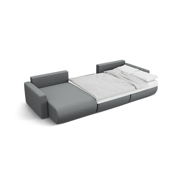 Pelēks stūra dīvāns ar uzglabāšanas vietu (U veida) Belfast – Cosmopolitan Design-image-3