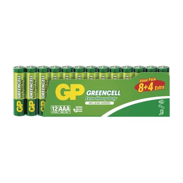 AAA cinka baterijas (12 gab.) GREENCELL – EMOS