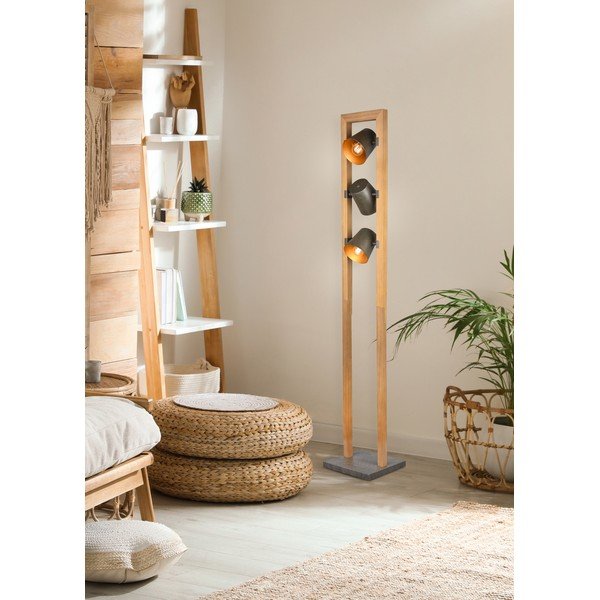 Dabīga toņa stāvlampa ar metāla abažūru (augstums 150 cm) Bell – Trio-image-1