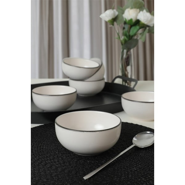 Baltas keramikas bļodiņas (6 gab.) – Hermia-image-1