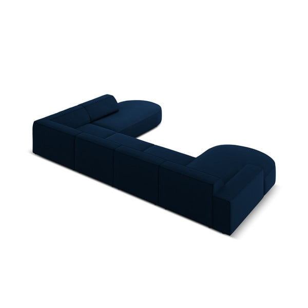 Zils samta stūra dīvāns (labais stūris) Jodie – Micadoni Home-image-4