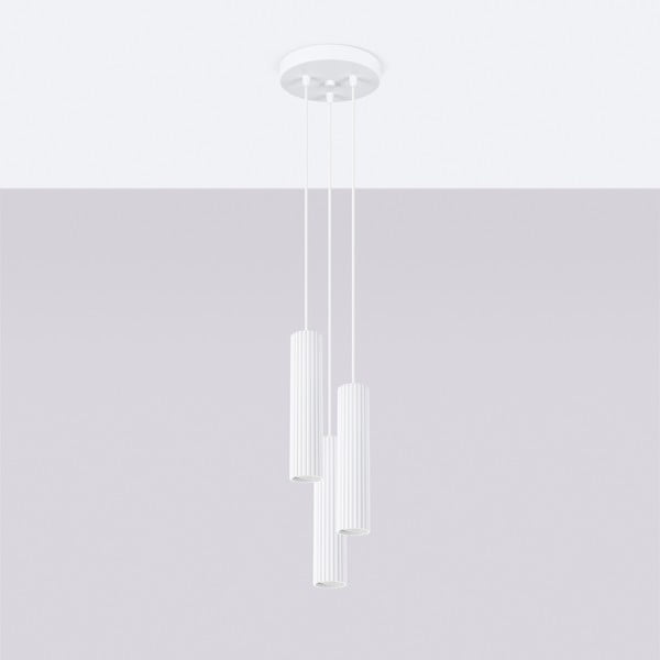 Balta piekaramā lampa ø 19,5 cm Gleam – Sollux-image-4