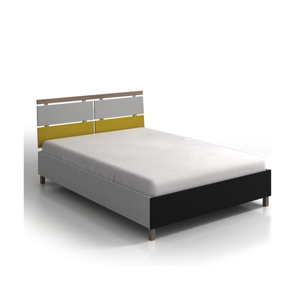 Divguļamā gulta no priedes un dižskābarža SKANDICA Vaxholm, 200 x 200 cm