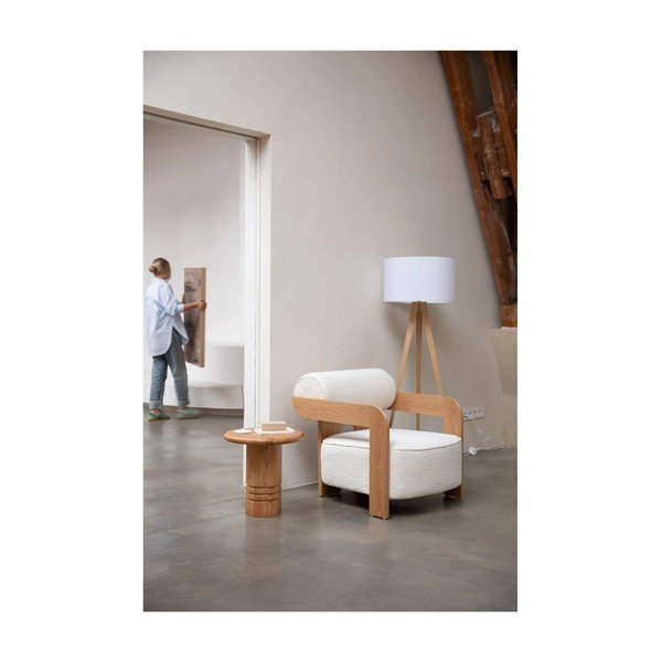 Bēšs atpūtas krēsls no buklē auduma Oolong – Zuiver-image-1