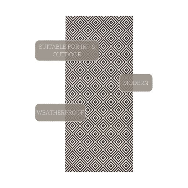 Melnbalts āra paklājs NORTHRUGS Karo, 80 x 200 cm-image-3