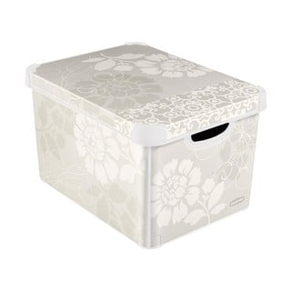 Pelēka glabāšanas kaste ar vāku Curver Romance, 6 l