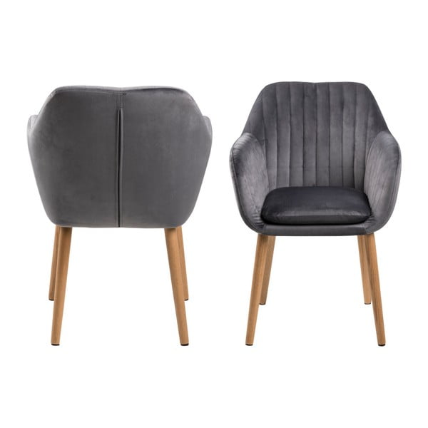 Tumši pelēks ēdamistabas krēsls Actona Emilia Vic-image-3