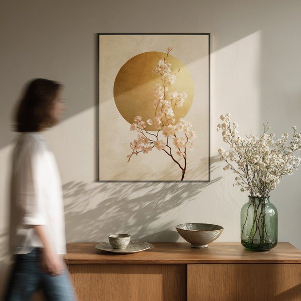 Drukāta glezna ar rāmi 60x80 cm Cherry Blossoms – Styler-image-1