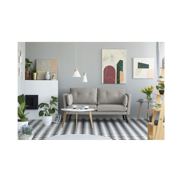 Gaiši pelēks trīsvietīgs dīvāns Mazzini Sofas Elena-image-2