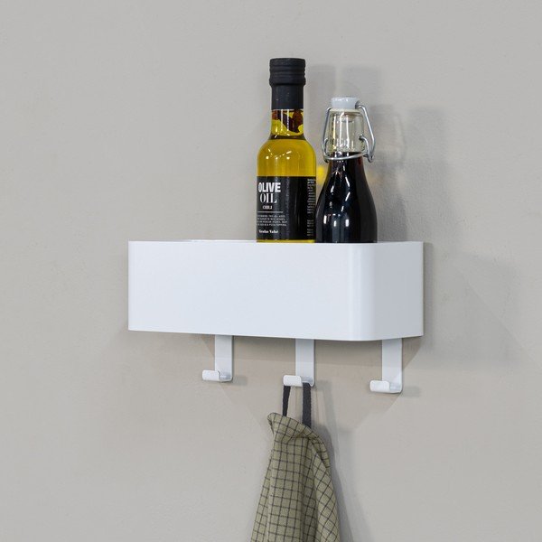 Balts tērauda sienas vannas istabas plaukts Multi – Spinder Design-image-1