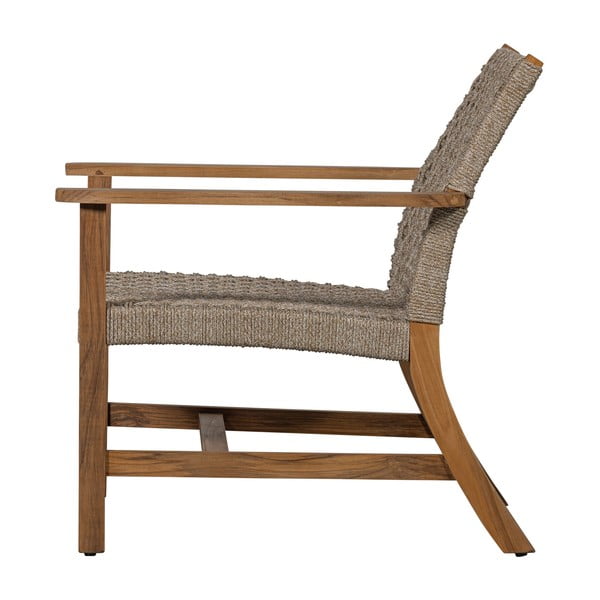 Bēšs/dabīga toņa masīvkoka dārza atpūtas krēsls Copper – Exotan-image-4