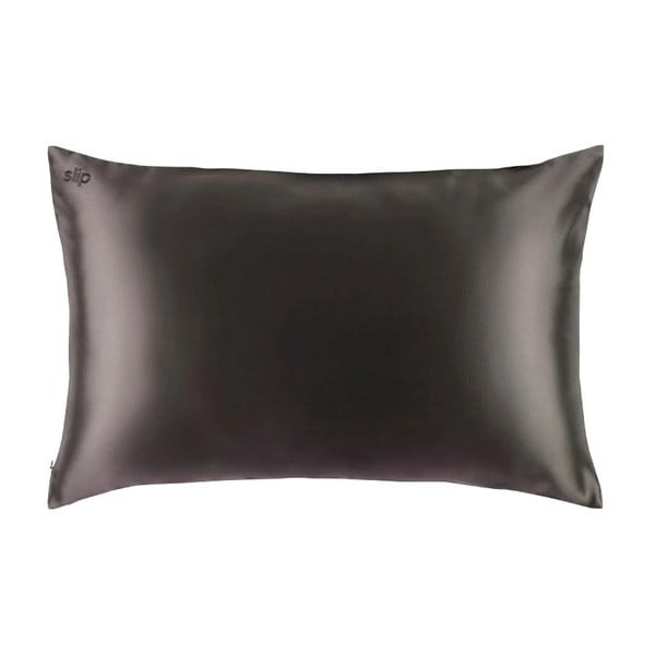 Zīda spilvendrāna 51x76 cm Charcoal – slip