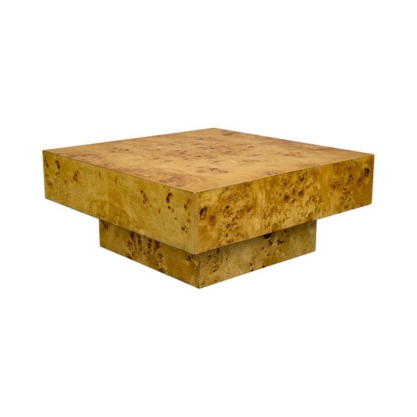 Dabīga toņa žurnālgaldiņš ar riekstkoka imitāciju 90x90 cm Quinn – Dutchbone-image-2