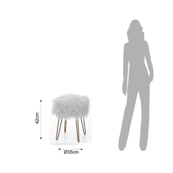 Tomasucci Spank balts taburete, ø 35 cm-image-1