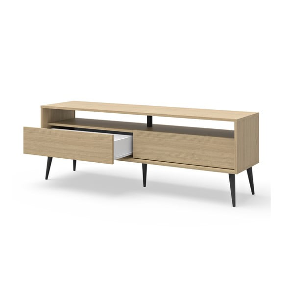 Dabīga toņa TV galdiņš ar ozolkoka imitāciju 150x54 cm Lake – TemaHome-image-3