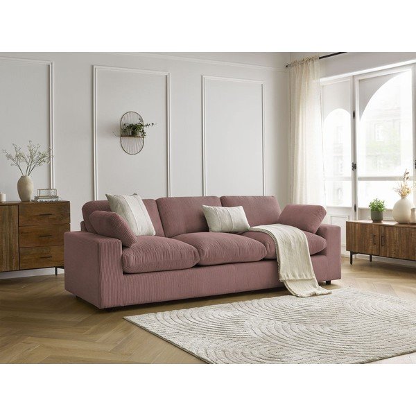 Rozā velveta dīvāns 250 cm Belair – Bobochic Paris-image-4