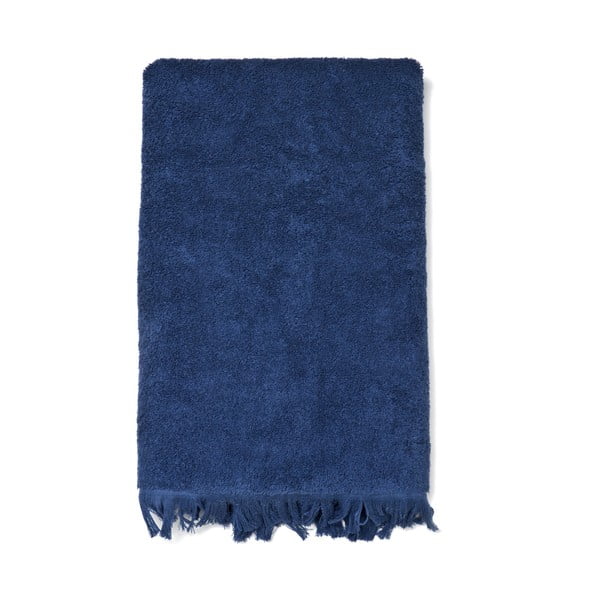 6 zilu dvieļu komplekts un 2 vannas dvieļi no 100% kokvilnas Bonami Selection-image-1