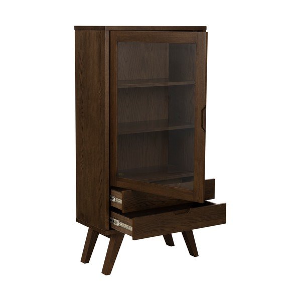 Brūna vitrīna ar ozolkoka imitāciju 72x145x36 cm A-Line – Actona-image-2